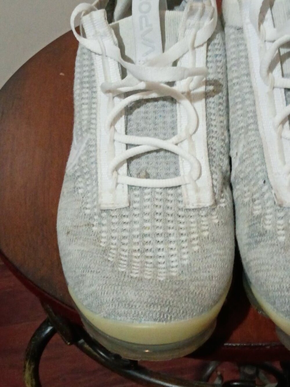 Nike Air Vapormax 2021 Flyknit Women's Gray White Running Shoes SIZE 7.5 - Picture 7 of 14